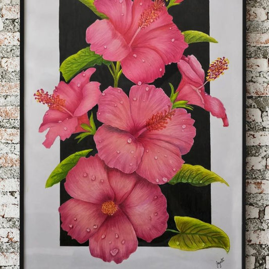 Droplets on Pink — A Reflection of Nature’s Grace